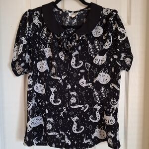 Cat button up shirt